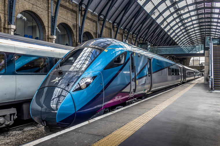 TransPennine Express train at a station