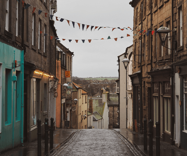 A quiet street in Berwick-Upon-Tweed